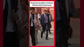 Watch Priyanka Gandhi Vadra Children Attend Oath Taking Ceremony [upl. by Barber]