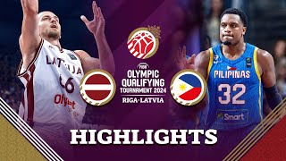 HISTORIC win for Philippines 🇵🇭 over Latvia 🇱🇻 in Riga  Highlights  FIBA OQT 2024 Latvia [upl. by Cassy]