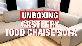 UNBOXING CASTLERY TODD CHAISE SOFA [upl. by Jacquenetta]