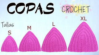 Como Tejer COPAS a CROCHET Todas las Tallas PRINCIPIANTES [upl. by Tnerb41]