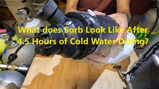 Rebreather Sorb after 45 Hours in 40 Deg F Water Part 1 [upl. by Adnopoz558]