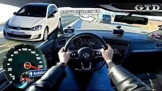 2016 VW Golf VII GTD 184 KM  VMAX 0100 100200 kmh Prezentacja i próba autostradowa [upl. by Avika161]