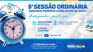 Welson 5ª Sessão Ordinária do 1º Período Legislativo Câmara Municipal de Vereadores [upl. by Eelsnia]