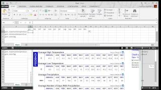 Klimaatgrafiek maken in Excel versie 2013 [upl. by Thanh]