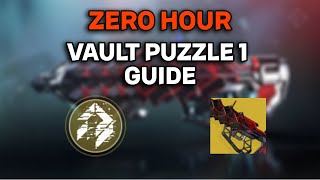 Vault Puzzle 1 in Zero Hour Guide  Intrinsic Perk [upl. by Alenairam]