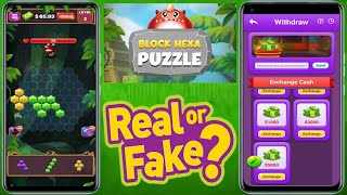 Block Hexa Puzzle Real Or Fake  Block Hexa Puzzle Withdrawal  Block Hexa Puzzle Legit Ba [upl. by Enajyram]