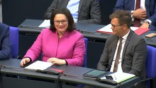 Wirtschaftskrise SPDChefin Nahles will Türkei unterstützen [upl. by Elleinahc]