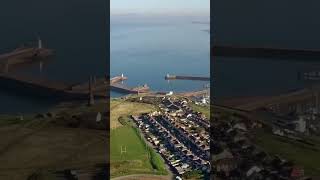 Potensic Drone Test potensic potensicatom drone uk irishsea coast harbour flight [upl. by Ailemac]