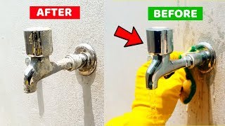 How to remove limescale from taps with bicarbonate of soda and lemon [upl. by Ares]