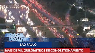 Cidade de São Paulo possui mais de mil quilômetros de congestionamento  Brasil Urgente [upl. by Dmitri256]