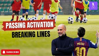 Soccer Drill  Passing Activation  Midfield Combinations [upl. by Oratnek]