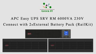 APC Easy UPS SRV RM 6000VA 230V connect with 2xExternal Battery Pack [upl. by Zarah]