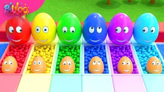 Surprise Eggs Kids Song  BluLoo Nursery Rhymes amp Kids Songs [upl. by Bunny683]