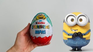 Kinder Surprise Minions Maxi ASMR  Kinder Überraschung Unboxing [upl. by Angel]