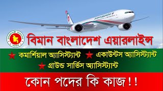 Biman Bangladesh Airlines  কোন পদের কি কাজ  পরীক্ষার জন্য নিজেকে কিভাবে প্রস্তুত করবেন [upl. by Ddal]