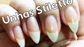 Tutorial  Como fazer unhas stiletto claws unhas pontudas [upl. by Coveney]