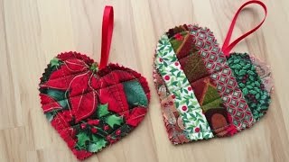 DaIsY´s DIY  Weihnachtsbaumschmuck in Patchworktechnik nähen [upl. by Nohtanoj]