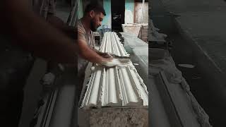 Fábricando molduras de gesso gesso obras construção [upl. by Yroger]