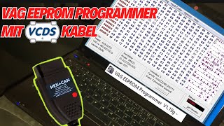 VAG EEPROM Programmer mit VCDS Kabel  VCDS zu KLine KKL Adapter auf ComPort umschalten [upl. by Ocker966]