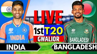 India vs Bangladesh 1st T20  Live Cricket Match Today  IND vs BAN Live Match Today  IND vs BAN [upl. by Aleuqahs]