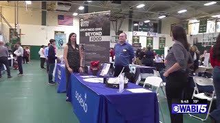 Hundreds attend Husson University career fair [upl. by Choo]