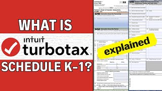 What is a Schedule K 1 On TurboTax EXPLAINED [upl. by Giarla]