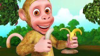 Bandar Mama Aur Kele  Hindi Rhymes for Children  Infobells [upl. by Aitenev811]