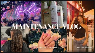 Back to School Maintenance Vlog 2024  Braids nails pedicure and more [upl. by Myrta]