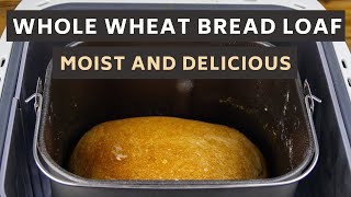 How To Make A Moist Whole Wheat Bread Loaf In A Breadmaker [upl. by Aicilehp463]