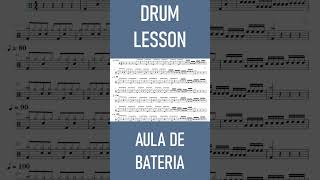 Aula de Bateria  Levadas e Virada 03 drumlesson drumlessons drum drums drummer [upl. by Vivl]