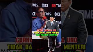 SANDIAGA UNO SEDIH TIDAK DAPAT JATAH MENTERI DARI PRESIDEN PRABOWO [upl. by Amles]