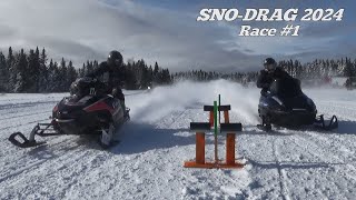 Snowmobile Drag Race  2024 [upl. by Atinrahc962]