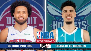 Detroit Pistons Vs Charlotte Hornets  NBA Live PlayByPlay Scoreboard 2024 [upl. by Godber]