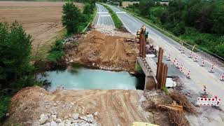 Reparatur A1 bei Erftstadt  Hochwasser 2021 Repair of Damaged A1 at Erftstadt after flood 2021 [upl. by Delaryd]