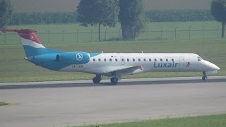 Luxair Embraer EMB145LU Flight LG9732 from Munich München to Luxemburg LXLGW [upl. by Eelatan]