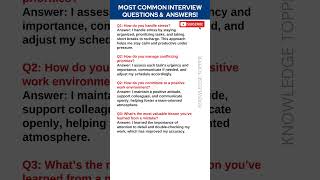 4 Most Common Job Interview Questions and Answers [upl. by Aserat588]