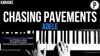 Adele  Chasing Pavements Karaoke Slower Acoustic Piano Instrumental Cover Lyrics On Screen [upl. by Ycrep]