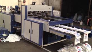 DD450 P DOUBLE LINES450 MM X 2  TSHIRT BAG MAKING MACHINES [upl. by Pergrim]