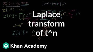 Laplace transform of tn Ltn  Laplace transform  Differential Equations  Khan Academy [upl. by Eisor570]