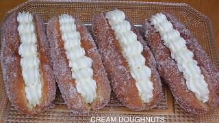 CREAM DOUGHNUTS RECIPE  HOMEMADE CREAM DOUGHNUTS [upl. by Jefferson]