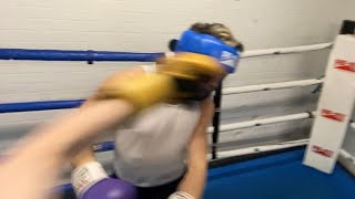 Boxing POV sparring a shorter fighter [upl. by Ellswerth]