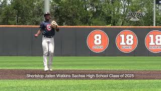 Shortstop Jailen Watkins Sachse High School Class of 2025 [upl. by Attaynek928]