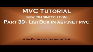 Part 39 ListBox in asp net mvc [upl. by Toomay48]