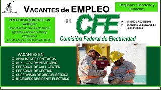 BOLSA de EMPLEO CFE 32 ESTADOS 🃏 COMISIÓN FEDERAL DE ELECTRICIDAD ¡bolsa de trabajos [upl. by Gardie391]