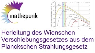 Herleitung des Wienschen Verschiebungsgesetzes aus dem Planckschen Strahlungsgesetz [upl. by Budd628]