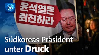 Opposition in Südkorea fordert Rücktritt des Präsidenten [upl. by Kcinomod824]