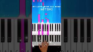 My Love Mine All Mine By Mitski On Piano StepByStep Medium Tutorial  Learn Piano shorts [upl. by Ruskin295]