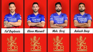 RCB released players list ipl2025megaauction royalchallengersbangalore [upl. by Madlen]