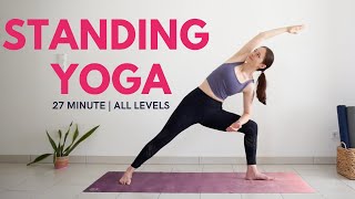 27 minute Standing Yoga Basics  Yoga For Beginners  Yoga without mat [upl. by Gent]