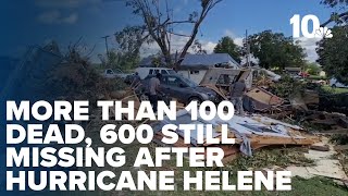 More than 100 dead 600 still missing after Hurricane Helene [upl. by Eelek679]